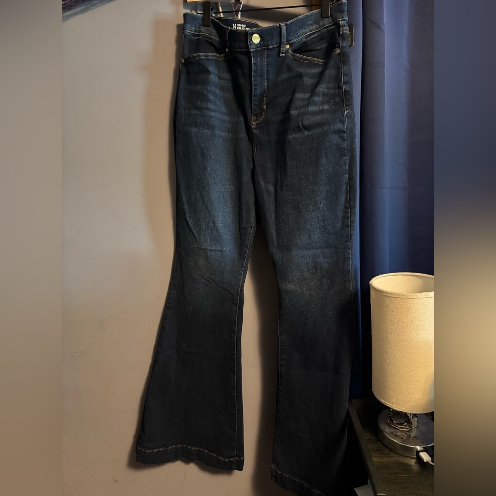 a.n.a Blue Flare Wide Leg Jeans